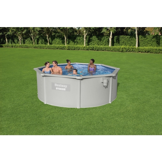 Basen panelowy HYDRIUM 360x120 Okrągły 12FT BESTWAY 8w1 + Pompa piaskowa