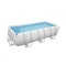Basen stelażowy Power Steel 404x201x100 Szary 13x6FT BESTWAY 6w1 + Pompa piaskowa + Drabinka
