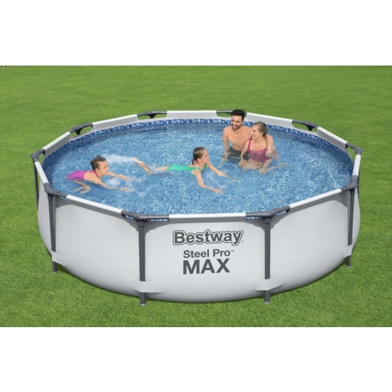 Basen Stelażowy Steel Pro MAX 305x76 Okrągły 10FT BESTWAY DuraPlus FrameLink