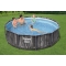 Basen stelażowy Steel Pro MAX 366x100 Imitacja Drewna 12FT BESTWAY 4w1 + Pompa Filtr + Drabinka