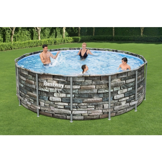 Basen Stelażowy 14 FT 427 x 122 cm Power Steel BESTWAY