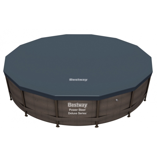 Basen Stelażowy 14FT 427x107 cm Power Steel Deluxe Rattan S