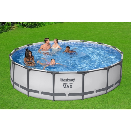 Basen stelażowy Steel Pro MAX 457x107 15FT BESTWAY 5w1 + Pompa + Drabinka + Pokrywa